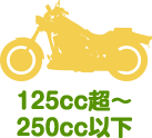 125CC超～250CC以下のバイク
